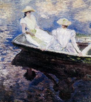 Claude Oscar Monet : Girls In A Boat